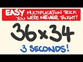 Mental multiplication in 3 seconds