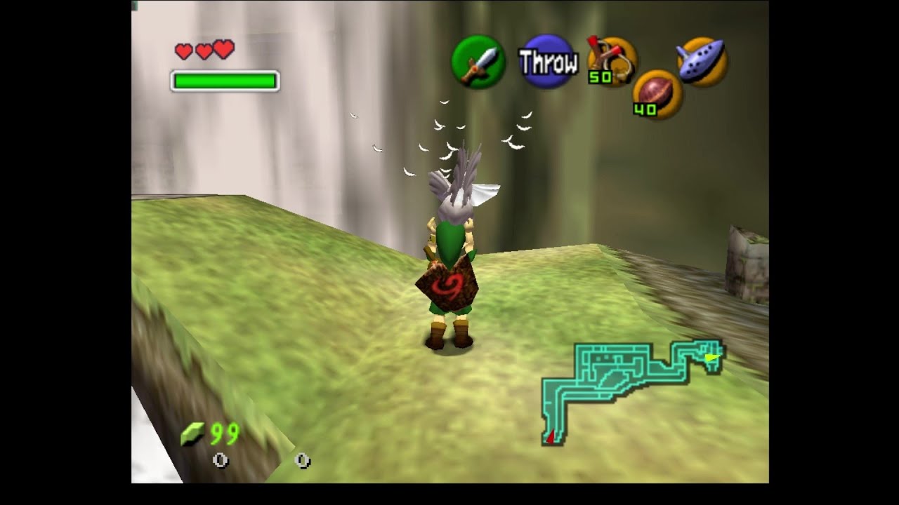 Zora's River Cucco Dive to Woods with Nut Delay