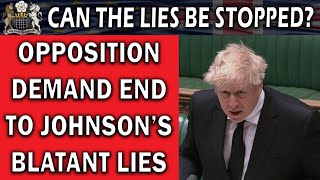 Party Leaders Want Johnsons Parliamentary Lies Dealt With