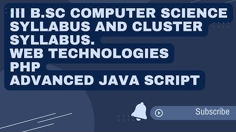 III B.Sc computer science common paper and cluster papers Syllabus
