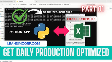 Get Optimized Production Schedule | Production Scheduling Using AI | Part 1 #python #leansimcorp