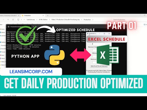 Get Optimized Production Schedule | Production Scheduling Using AI | Part 1 #python #leansimcorp