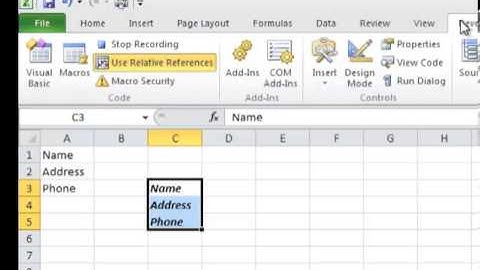 Excel 2010 Class Week 5: Part 3 of 3 (Macro