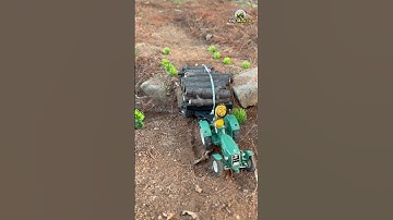 diy tractor Build a mini concrete bridge using rc tractor science project @sanocreator