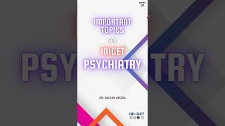 Important Psychiatry Topics for INICET exam #inicet