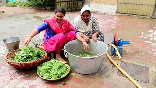 saag recipe // Saag in Punjabi style // Punjabi village food