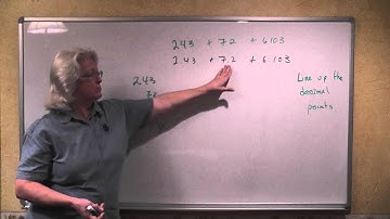 BJU Pre Algebra 1st Ed  Section 3 2  Adding and Subtracting Decimal Numbers