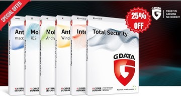 🛡️G DATA Coupon Code & Sale:🔥25% OFF G-DATA Antivirus, Internet & Total Security Software!💻