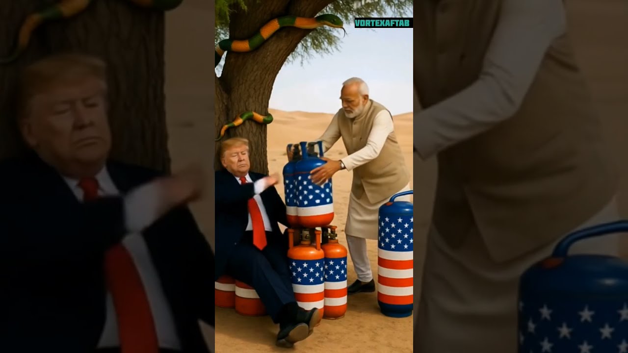 Modi Trump Face Off The 25 Tariff Twist Political Satire In Desert Politicalhumor Funny