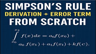 Deriving Simpson’s Rule with Error Term | Step-by-Step Proof & Coefficients