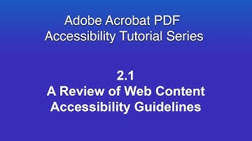 2.1 A Review of Web Content Accessibility Guidelines