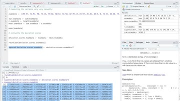 Variance calculated very manually