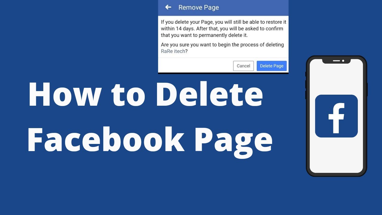 How to delete Facebook Page on Android - YouTube