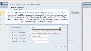 How to create Reporting Service in PowerCenter