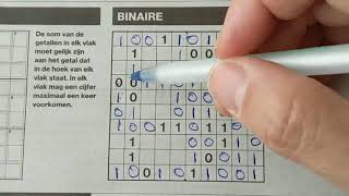 How to solve a Binary Sudoku puzzle (with a Pdf file) 03-27-2019 part 1 of 3
