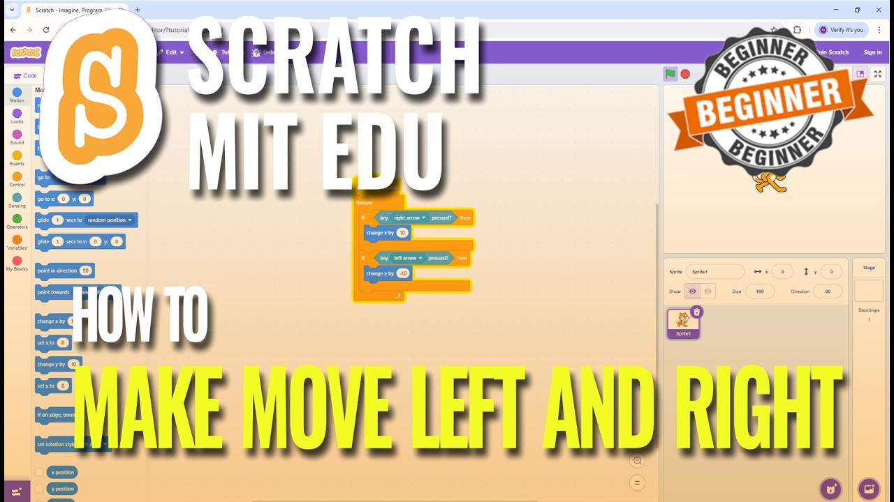 How To Move Backwards In Scratch How To Make A Scratch Move Left And Right - YouTube