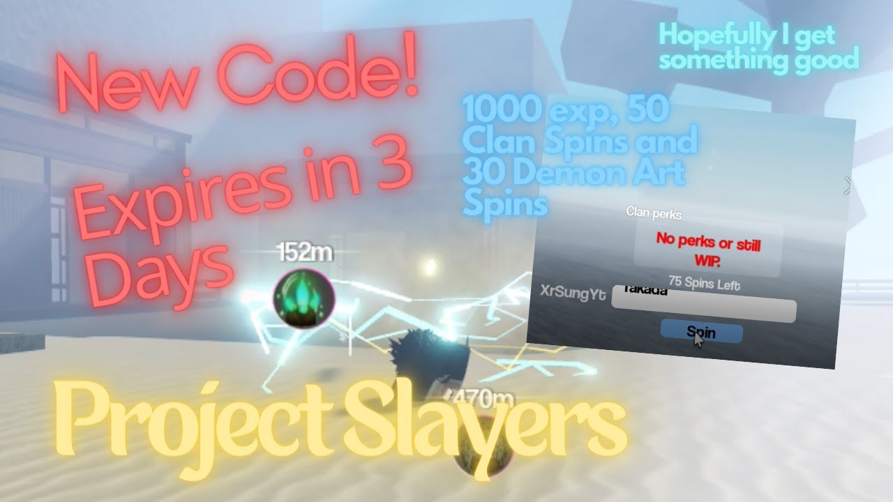 New OP Project Slayers Code (Expired)