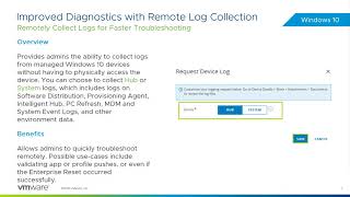 vmware workspace one: remote log collection for windows 10 - feature walk-through