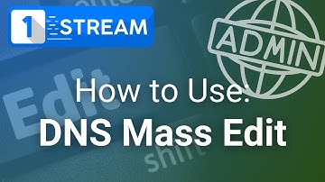 1-Stream | Admin Panel - How to Use DNS Mass Edit Option