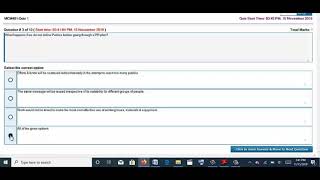 MCM 401 Quiz 1