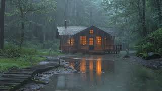 Relax And Sleep Well In 5 Minutes With Heavy Rain In The Forest | Natural Sounds For Sleeping | ASMR