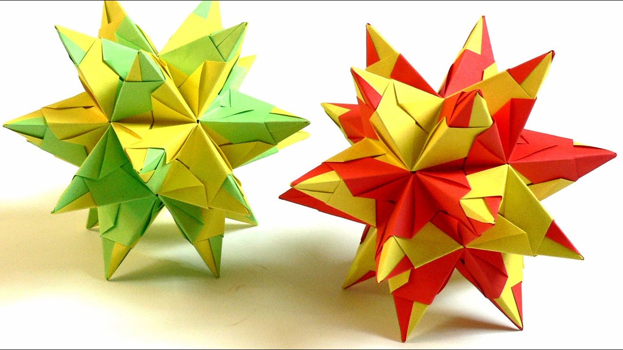 Modulares Origami Bascetta Stern Falten Bascetta Star