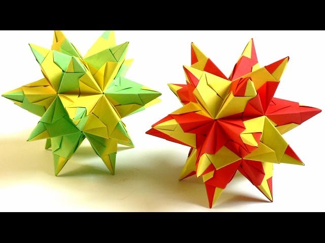 Modulares Origami Bascetta Stern Falten Bascetta Star