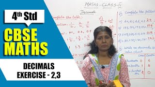 4th Std CBSE Maths Syllabus | Decimals - Exercise - 2,3 | CBSE Maths Part-98