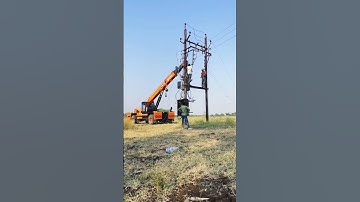 ⚡Transformer lifting Works | Pole Mounted Substation | Electric Transformers