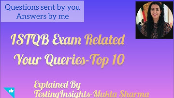 ISTQB Exam Related Questions & Answers