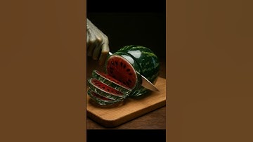 ASMR Watermelon cutting video #asmr #shorts #shortvideos #aiasmr #ai #glassfruit