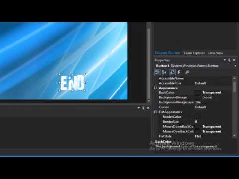 Visual Studio(VB Tutorial)How to Make a Button Open New Form,Message Box,Transparant Button