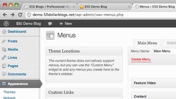How To Add Support For Menus In Your WordPress Theme - $50 Blogs