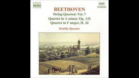 Beethoven : String Quartet in F major H. 34, arr. from Piano Sonata Op. 14 No. 1 (1798 arr. 1801)