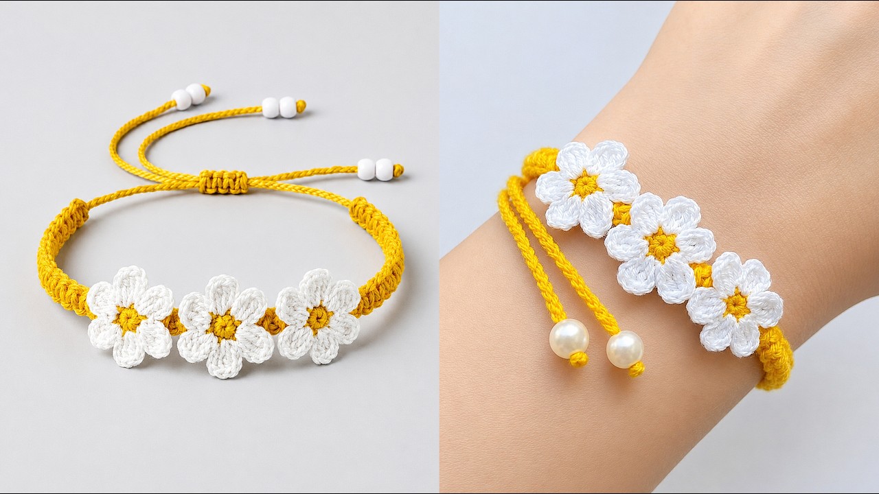 WoW ✓ Beautiful Crochet Bracelet Tutorial For Beginners💫 Step By