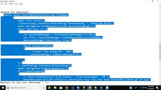 How to download files in xamarin forms Application