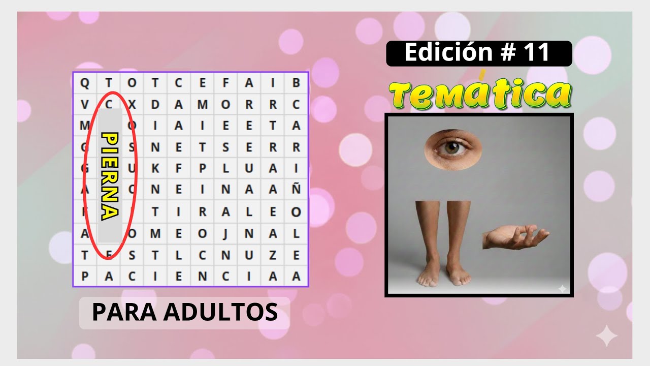 Sopa de Letras del Cuerpo Humano | Ejercicio Visual para Adultos.