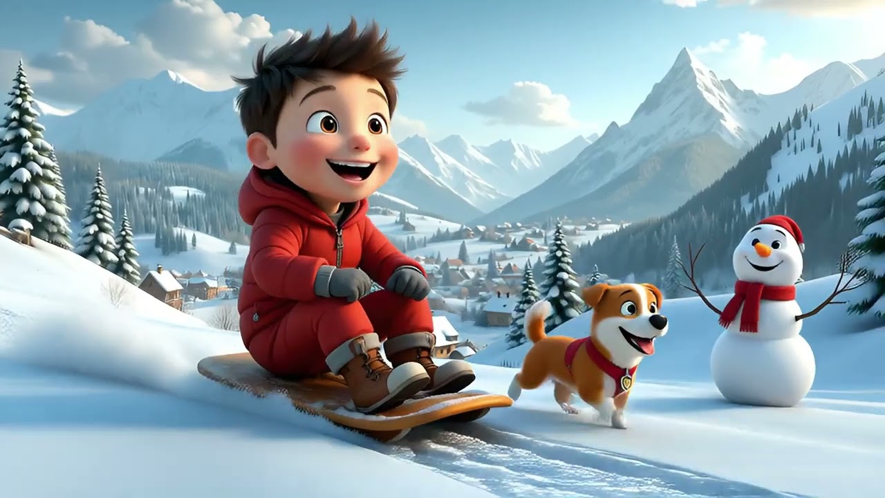🛷Sled Ride with Tim & Zoom! 🛷 | Down the Hill We Go - Kids Winter Song 🛷