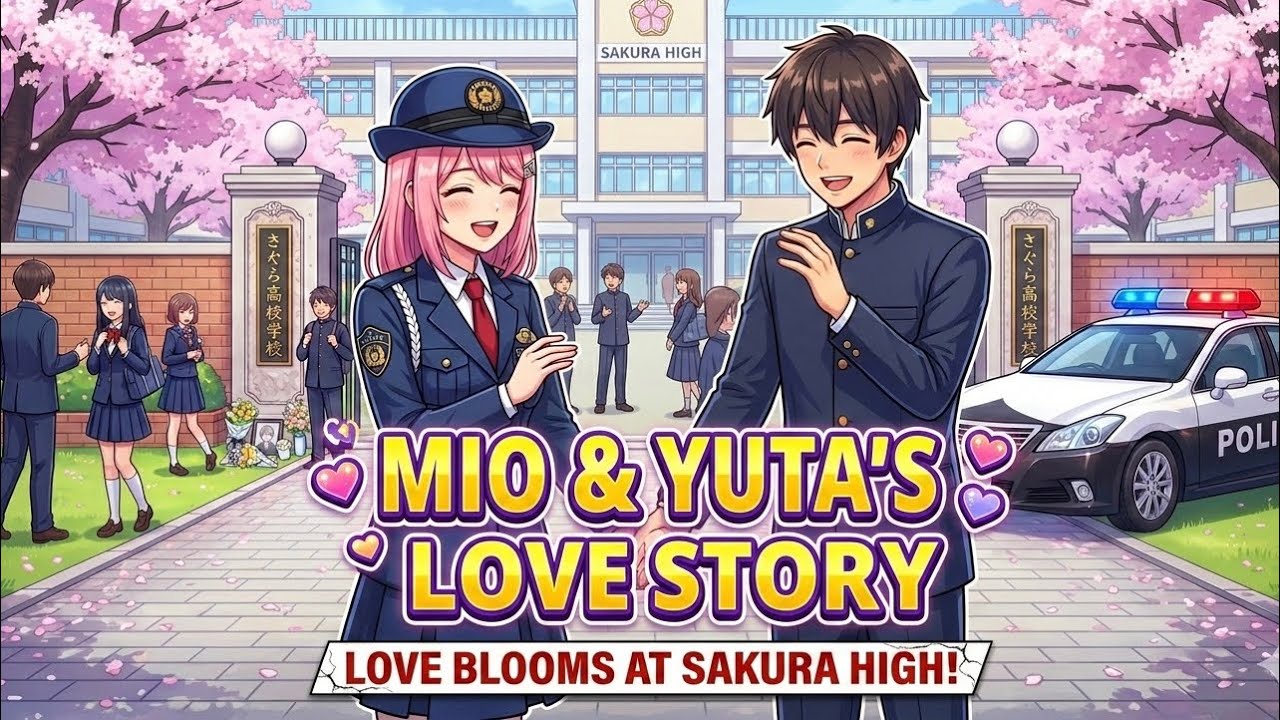 Sakura School Simulator Love Story – Mio and Yuta #sss #sakuraschoolsimulator #trending 