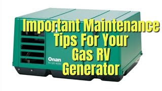 RV TIPS: Gas RV Generators