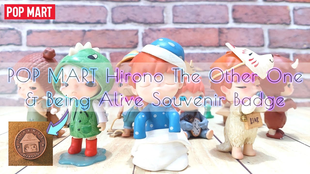  unboxing pop mart hirono the other one being alive souvenir badge