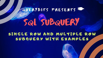 sql subquery | SQL | in Bengali |  SQL sub-query with examples। single and multiple  row sub query