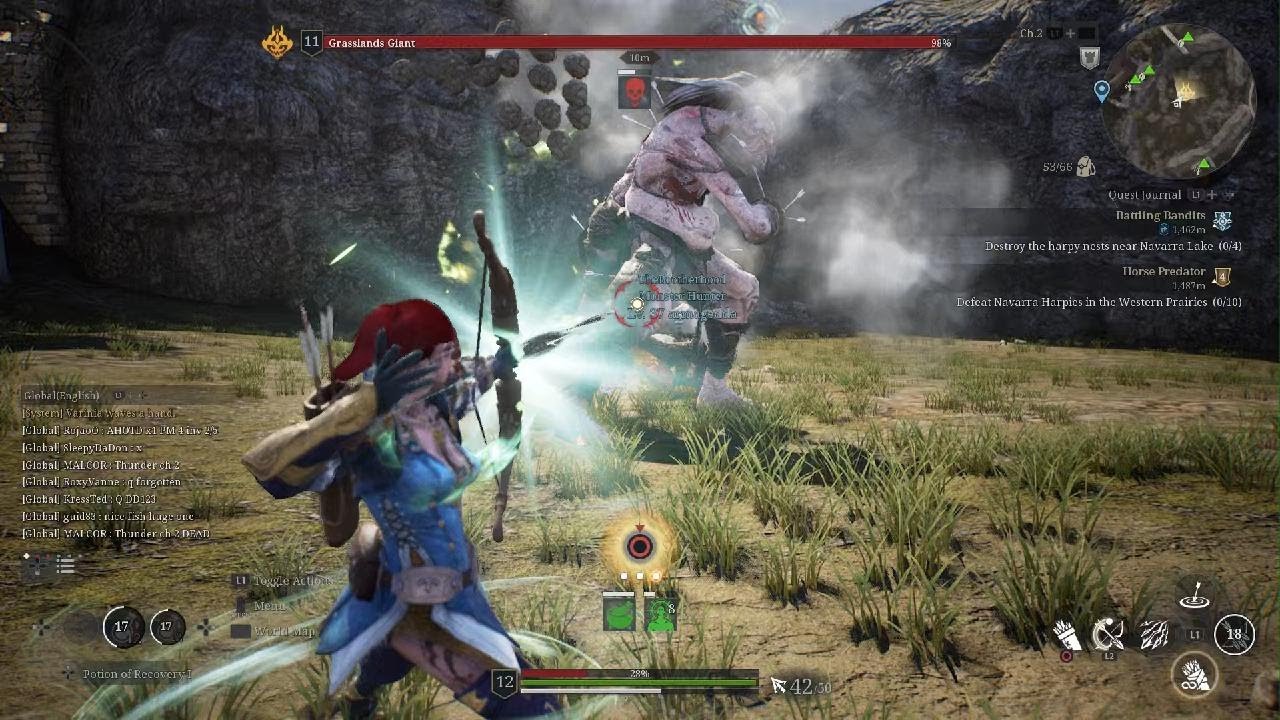 Bless Unleashed - Grassland Giant fight