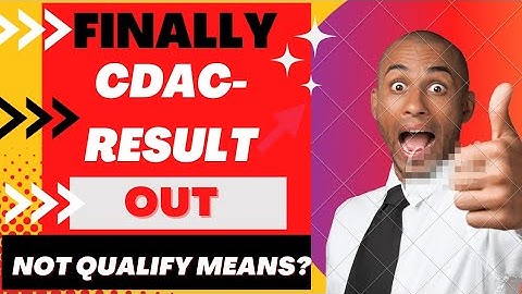 CDAC RESULTS OUT || GO AND CHECK AND WATCH THIS VEDIO