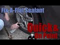 How To Repair Tire Puncture Using Fix A Flat Sealant Use Foam Stop Slowly Leaking Tires Fix-A-Flat