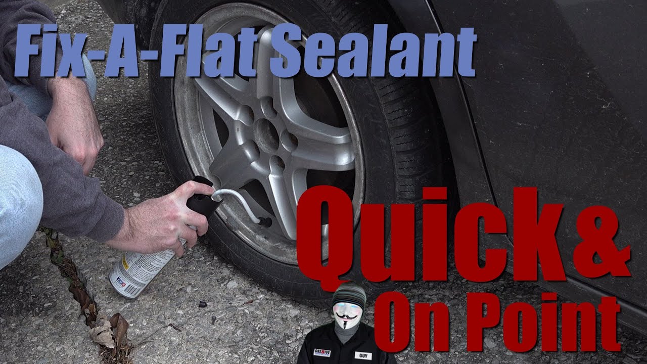 How To Repair Tire Puncture Using Fix A Flat Sealant ... - YouTube