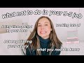 mistakes i've made post-grad so you don't have to | what i've learned working a 9-5 job (my advice)