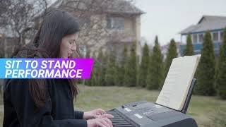 Heavy Duty Folding Keyboard Sturdy Reinforced Z Design Wadjustable Width & Height - Pkst38.5