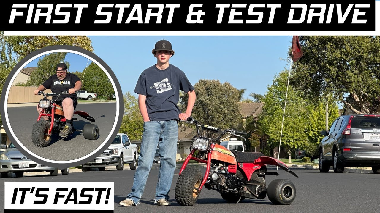 1985 HONDA ATC70 125cc Upgrade Build - First Start & Test Drive 