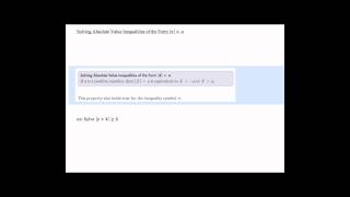 Absolute Value Inequalities